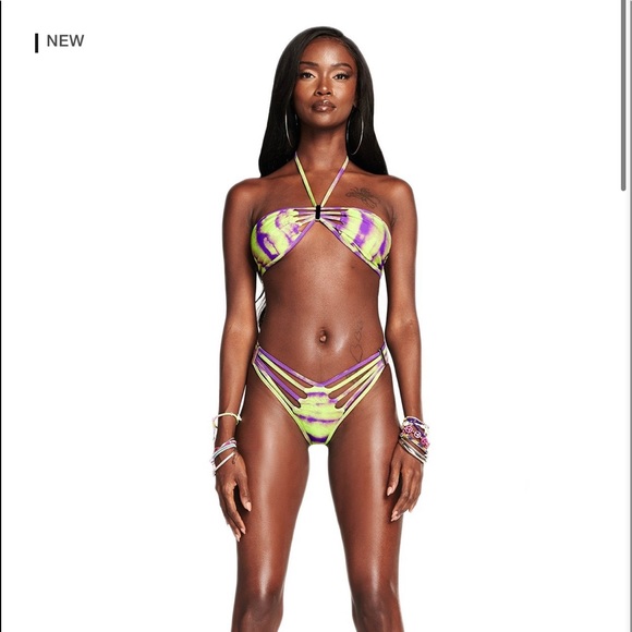 NWT I.AM.GIA KIORA BIKINI BOTTOM purple/green dye - Picture 4 of 10